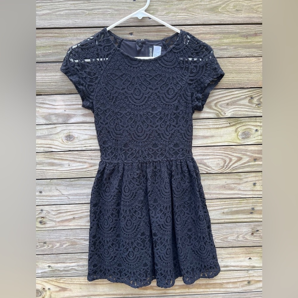 Divided Black Lacy Dress Women’s Size 4